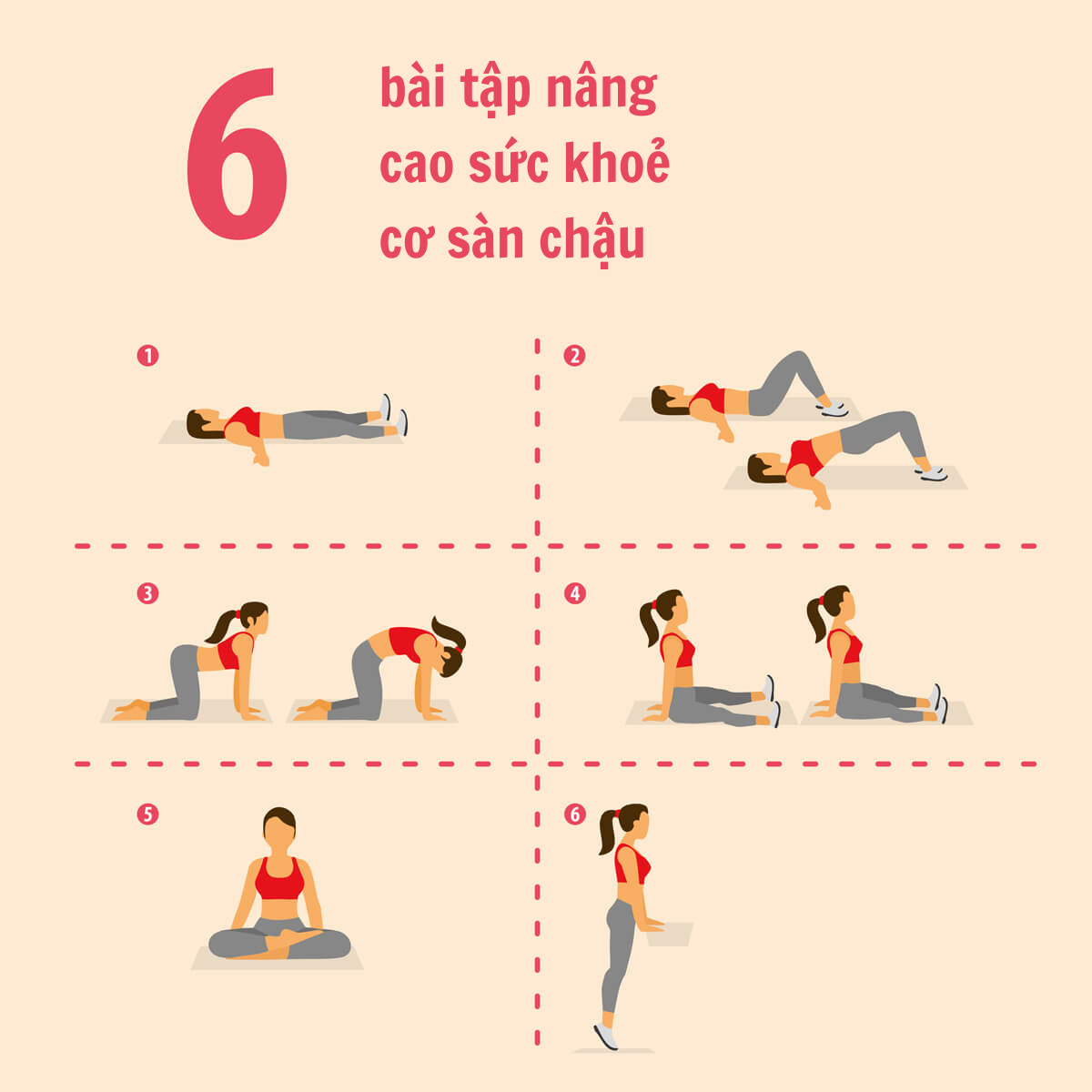 6 tư thế thoải mái để tập cơ kegel